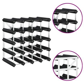 Weinregal für 20 Flaschen Schwarz Massivholz Kiefer