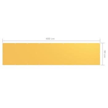 Balkon-Sichtschutz Gelb 90x400 cm Oxford-Gewebe