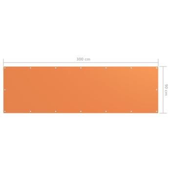 Balkon-Sichtschutz Orange 90x300 cm Oxford-Gewebe