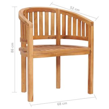 4-tlg. Garten-Lounge-Set Massivholz Teak
