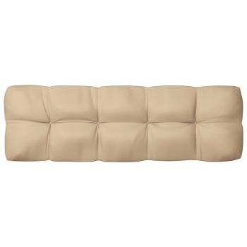 Palettenkissen 5-tlg. Beige Stoff