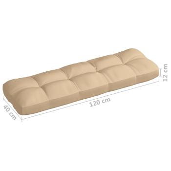 Palettenkissen 5-tlg. Beige Stoff