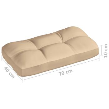 Palettenkissen 5-tlg. Beige Stoff