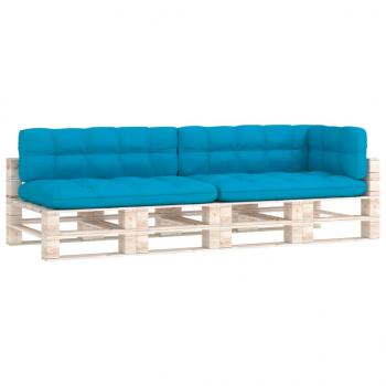 Palettenkissen 5-tlg. Blau Stoff