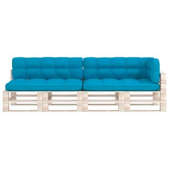 Palettenkissen 5-tlg. Blau Stoff