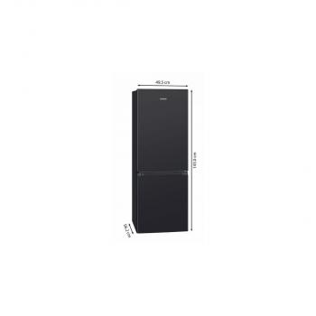 Bomann KG 320.2 Stand Kühl-Gefrierkombination, 50 cm breit, 175 L, LED, Abtauautomatik, schwarz-glänzend (732021)