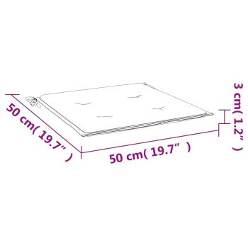 Gartenstuhl-Kissen 6 Stk. Rot 50x50x3 cm Oxford-Gewebe
