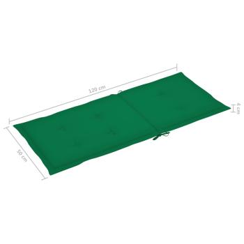 Hochlehner Verstellbar 6 Stk. mit Auflagen Massivholz Akazie