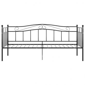 Schlafsofa Bettgestell Schwarz Metall 90x200 cm