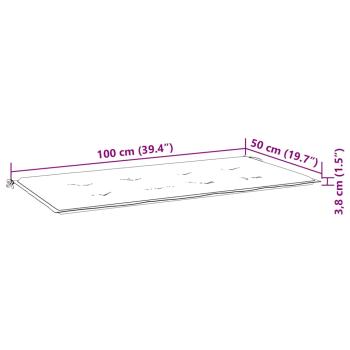 Gartenbank mit Anthrazit Auflage 112 cm Massivholz Teak 