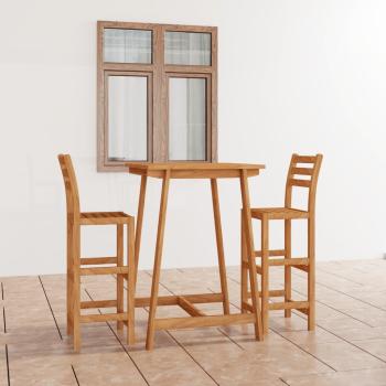 ARDEBO.de - 3-tlg. Gartenbar-Set Massivholz Akazie