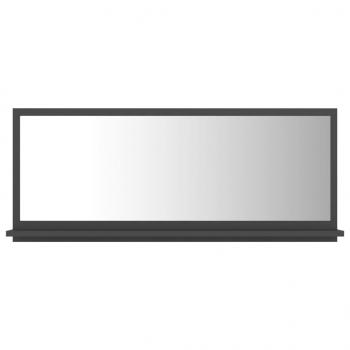 ARDEBO.de - Badspiegel Grau 90x10,5x37 cm Holzwerkstoff