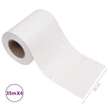 Garten-Sichtschutz 4 Stk. PVC 35x0,19 m Weiß
