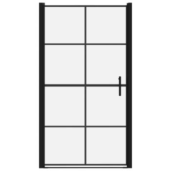 Duschtür Hartglas 100x178 cm Schwarz