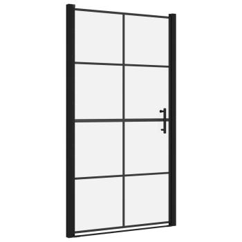 Duschtür Hartglas 100x178 cm Schwarz