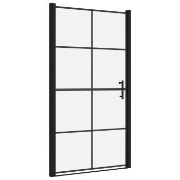 Duschtür Hartglas 100x178 cm Schwarz