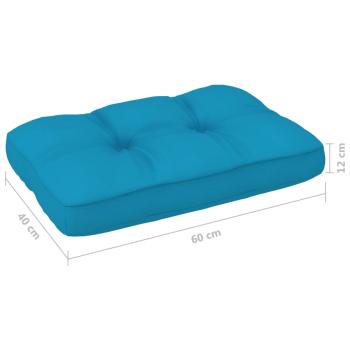 Palettenkissen Blau 60x40x12 cm Stoff