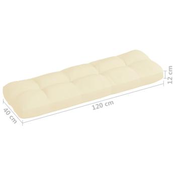 ARDEBO.de - Palettenkissen Creme 120x40x12 cm Stoff