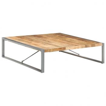 Couchtisch 140x140x40 cm Raues Mangoholz