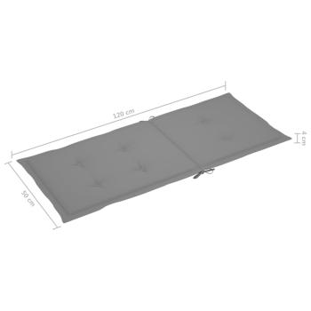 Hochlehner Verstellbar 6 Stk. mit Auflagen Massivholz Akazie