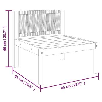 6-tlg. Garten-Lounge-Set mit Kissen Cremeweiß Massivholz Akazie