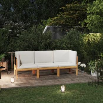 ARDEBO.de - 3-Sitzer-Gartensofa mit Kissen Massivholz Akazie