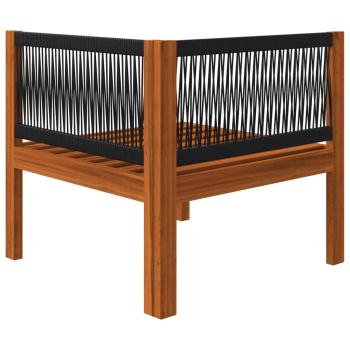 3-Sitzer-Gartensofa mit Kissen Massivholz Akazie