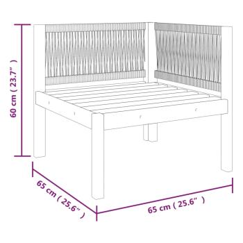 10-tlg. Garten-Lounge-Set mit Kissen Cremeweiß Massivholz Akazie