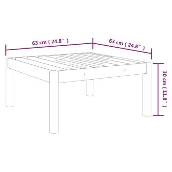 12-tlg. Garten-Lounge-Set mit Kissen Cremeweiß Massivholz Akazie