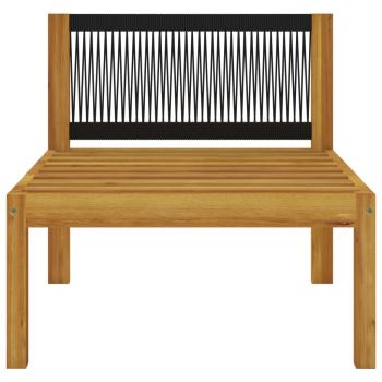 9-tlg. Garten-Lounge-Set mit Kissen Cremeweiß Massivholz Akazie