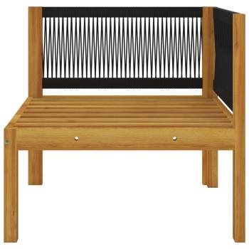 7-tlg. Garten-Lounge-Set mit Kissen Cremeweiß Massivholz Akazie