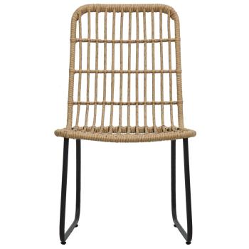 3-tlg. Garten-Essgruppe Poly Rattan und Glas
