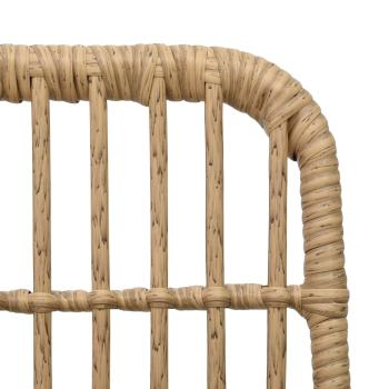 5-tlg. Garten-Essgruppe Poly Rattan und Glas