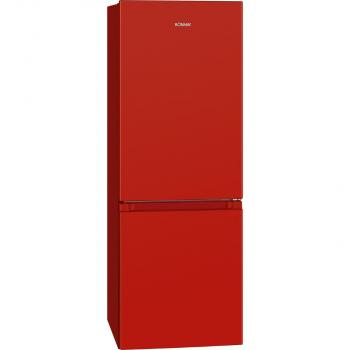 Bomann KG 320.2 Stand Kühl-Gefrierkombination, 50 cm breit, 175 L, LED, Abtauautomatik, rot