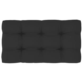 Palettenkissen 3-tlg. Schwarz Stoff