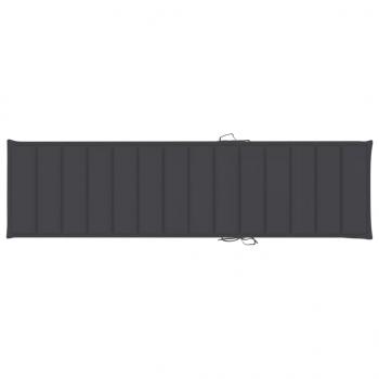 Sonnenliegen-Auflage Anthrazit 200x50x3 cm Oxford-Gewebe