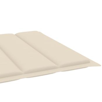 Sonnenliegen-Auflage Creme 200x60x3 cm Oxford-Gewebe