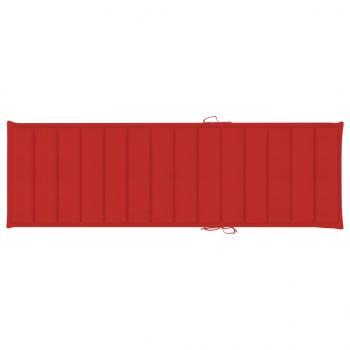 Sonnenliegen-Auflage Rot 200x60x3 cm Oxford-Gewebe