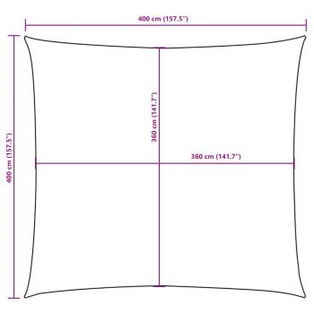 Sonnensegel Oxford-Gewebe Quadratisch 4x4 m Terrakotta-Rot