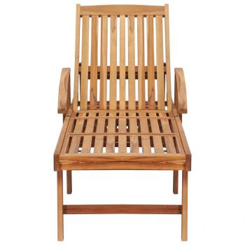 Sonnenliegen 2 Stk. mit Tisch Massivholz Teak