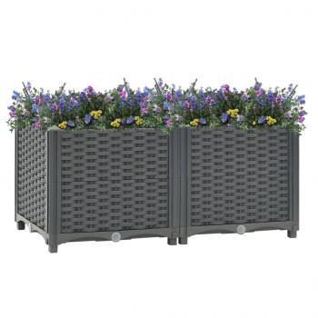 ARDEBO.de - Hochbeet 80x40x38 cm Polypropylen