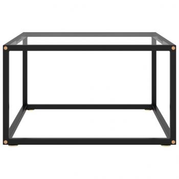 Couchtisch Schwarz mit Hartglas 60x60x35 cm 