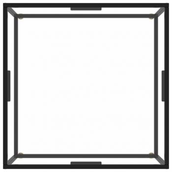 Couchtisch Schwarz mit Hartglas 80x80x35 cm