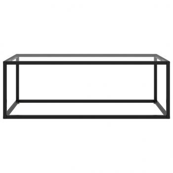 Couchtisch Schwarz mit Hartglas 100x50x35 cm