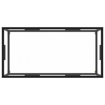 Couchtisch Schwarz mit Hartglas 100x50x35 cm