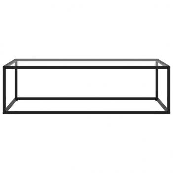 Couchtisch Schwarz mit Hartglas 120x50x35 cm 