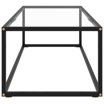 Couchtisch Schwarz mit Hartglas 120x50x35 cm 