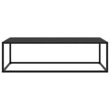 Couchtisch Schwarz mit Schwarzem Glas 120x50x35 cm
