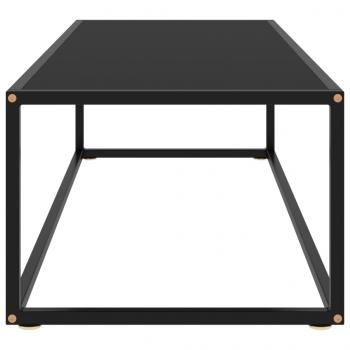 Couchtisch Schwarz mit Schwarzem Glas 120x50x35 cm