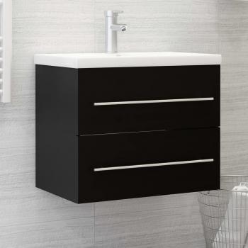 ARDEBO.de - Waschbeckenunterschrank Schwarz 60x38,5x48 cm Holzwerkstoff